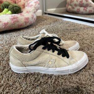 Cream Golf le Fleur Suede Low Top Converse